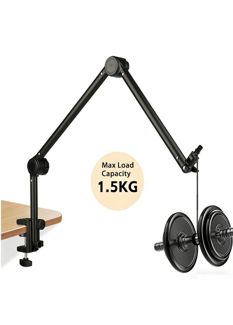 Bolivia's Compact Microphone Arm for Streaming - Slim Profile Boom Stand for Streaming, Gaming, Podcast, Studio & Office , Optimized for Small Desks & Clean Aesthetics - Image 4