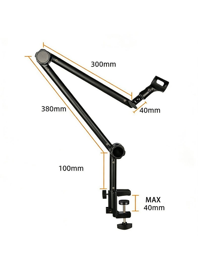 Bolivia's Compact Microphone Arm for Streaming - Slim Profile Boom Stand for Streaming, Gaming, Podcast, Studio & Office , Optimized for Small Desks & Clean Aesthetics - Image 5