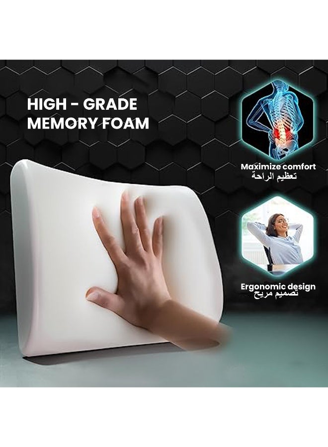 Rest Lumbar Support Pillow For Office Chair and Car Seat Perfectly Balanced Orthopdeic Memory Foam  - Image 3