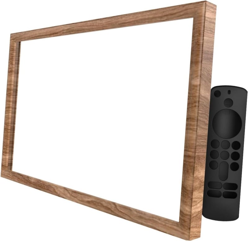 Alloery Frame and Remote Control Case, Display Accessory,Compatible with Echo Show 15 and All Suitable Sized Pad (Light brown) - Image 1