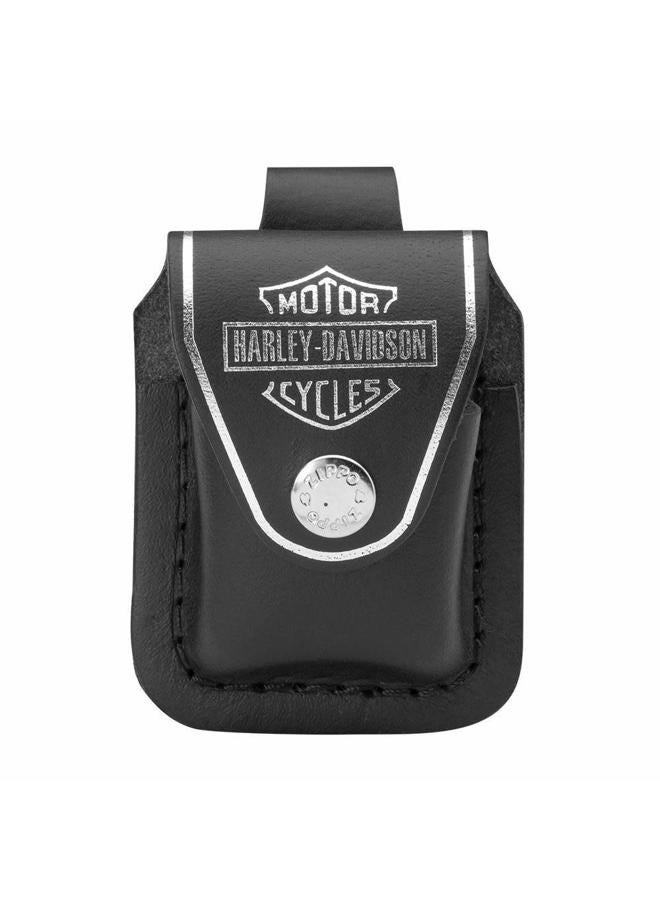 Zippo Harley-Davidson Lighter Pouch, Black, One Size - Image 1