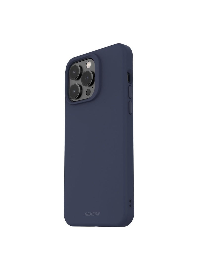 Remson Mag-X Magnetic Hybrid Protective Silicone Case Protection Compatible For iPhone 14 Pro (Blue) - Image 1