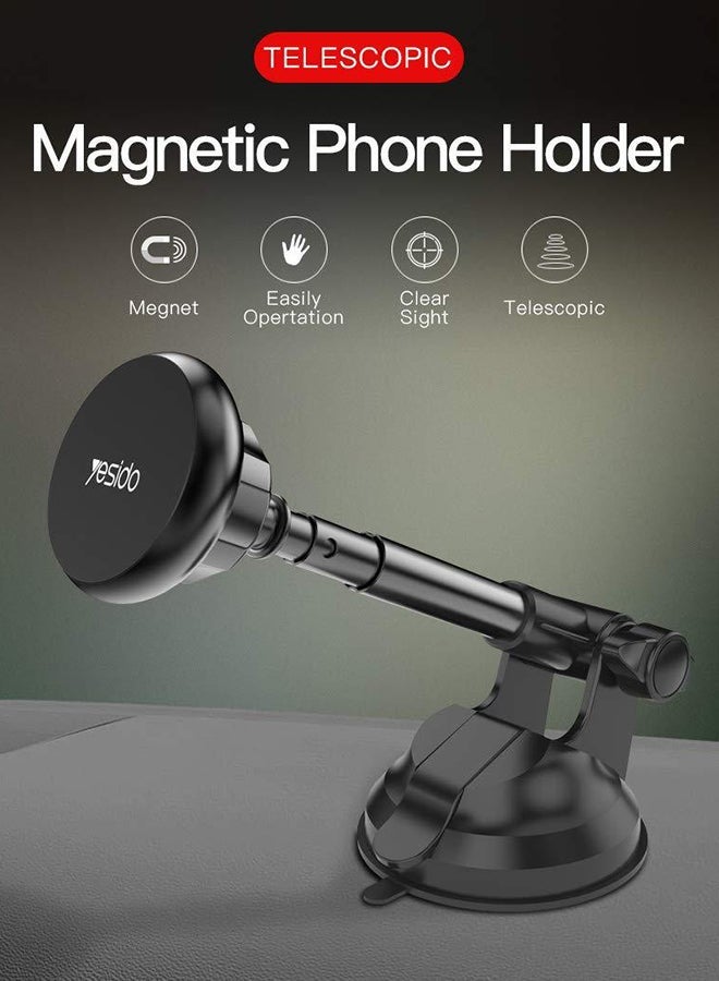 NIBEMINENT Extendable Magnet Phone Holder Black/Grey - Image 2