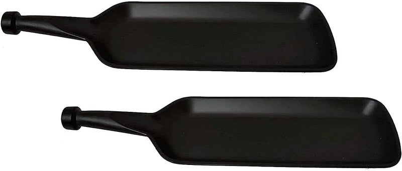 DECOR VIBES Melamine Bat Platter for French Fries, Momos, Paneer Tikka, Serving Platter with 2 Handle Dip Bowl Unbreakable Serving Starter, Dessert and Snacks Platter/Tray (Matt Black, Combo of 4 ) - Image 5
