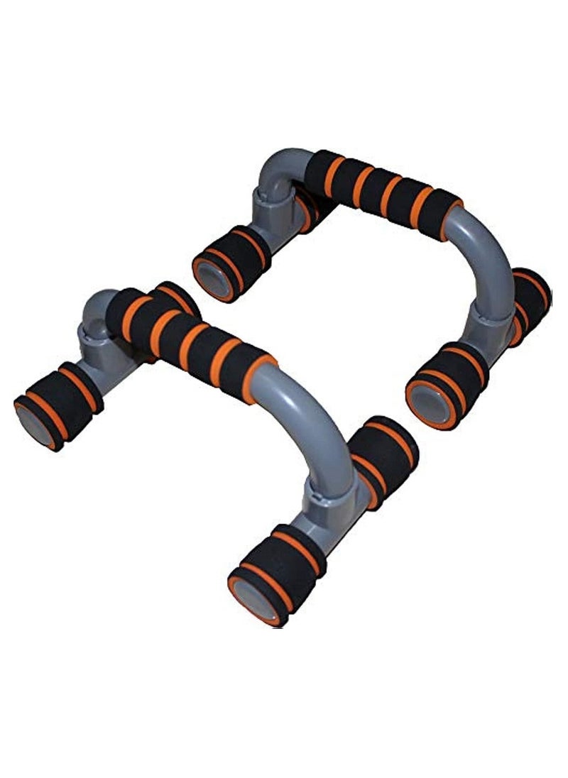 Generic Push-up, gray color, two pieces, can be carried and used in the club and at home, ideal for exercising  - Image 2