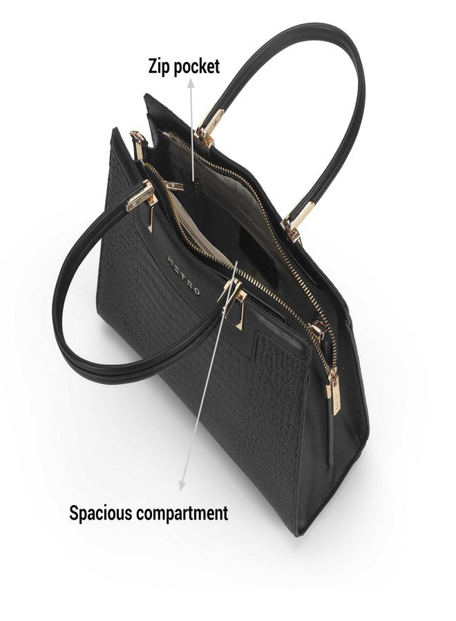 Metro Frostine Black Top-Handle Sling Bag(66-732) - Image 5
