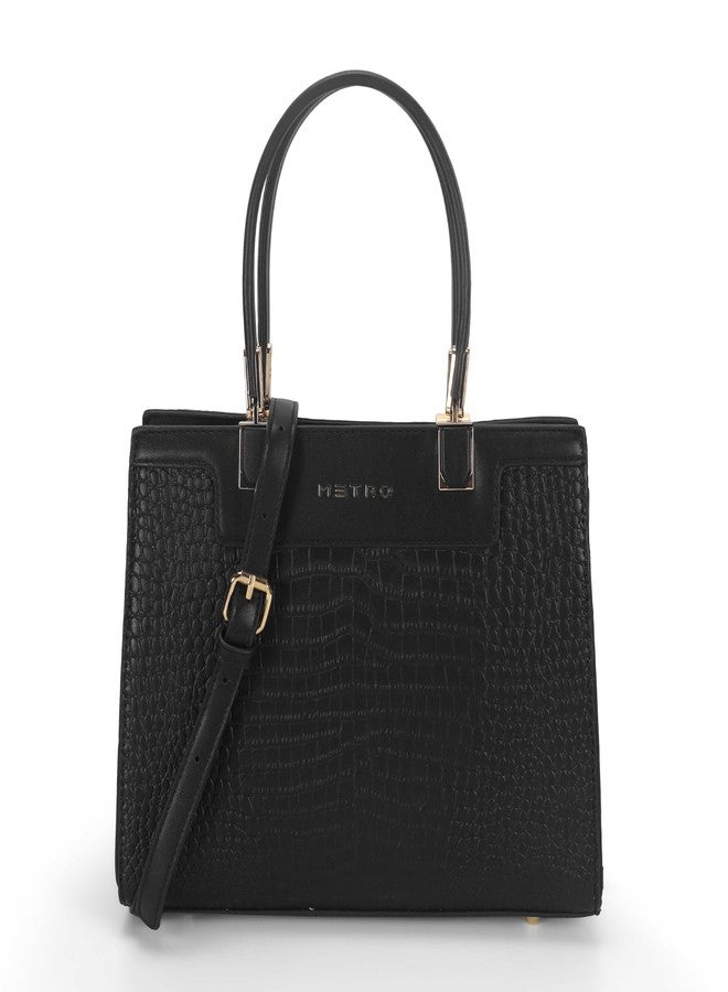 Metro Frostine Black Top-Handle Sling Bag(66-732) - Image 1
