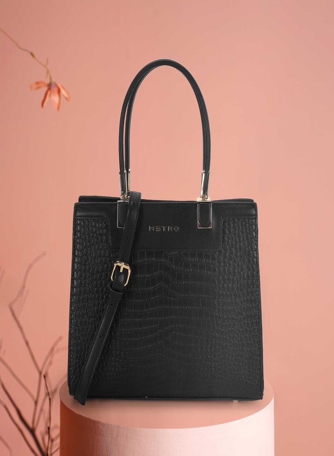 Metro Frostine Black Top-Handle Sling Bag(66-732) - Image 2