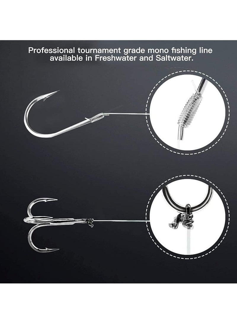 500M-Nylon String Fishing Line Cord Clear Fluorocarbon Strong Monofilament Wire Flexible Wear-resistant Super Pulling Force Cut for Hanging Decorations Beading Crafts Kite - Image 5