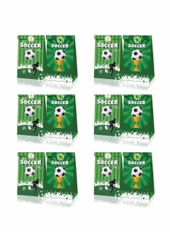 Excefore Paper Party Gift Bags 12 Pcs Soccer Party Candy Bags, Collection Paper Bags for Boys Kids Party Favor Supplies Decorations Theme Birthday Party Baby Party supplies Gift Bag Food Bags  - Image 1