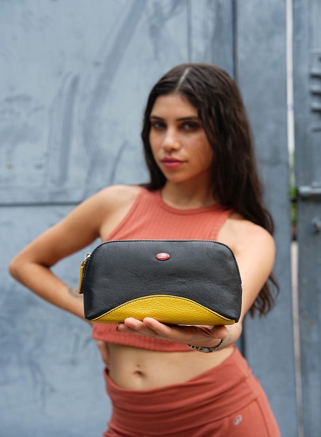 PERF Compact Leather Multi-Pouch| Versatile Travel Organizer, Vanity Bag & Gadget Case for Daily Use | L 8.3 x W 3.1 x H 4.7 inches - Image 2