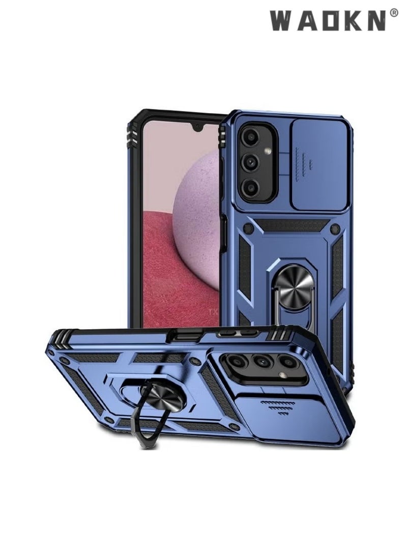 دبليو أيه أو كي أن جراب هاتف متوافق مع Samsung Galaxy A15، مع غطاء للكاميرا، اختبار مقاومة الصدمات، غطاء هاتف مقاوم للصدمات تم اختباره ضد السقوط، حامل مدمج بحلقة دوارة 360 درجة، - Image 1