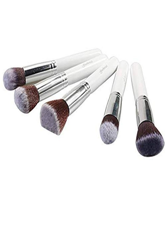 Women's & Girl's Mini Makeup Brushes Colour- White - Set of 10 Pcs - Image 4