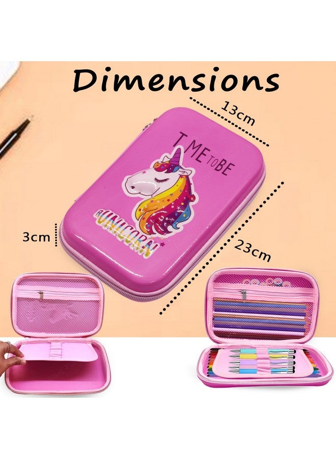 FunBlast Pencil Pouches for Girls Stylish, Unicorn Pencil Pouch for Girls - Pencil Pouches for Kids, Pencil Case for Girls, Multipurpose Zipper Pencil Case (Unicorn_Light Pink) - Image 3