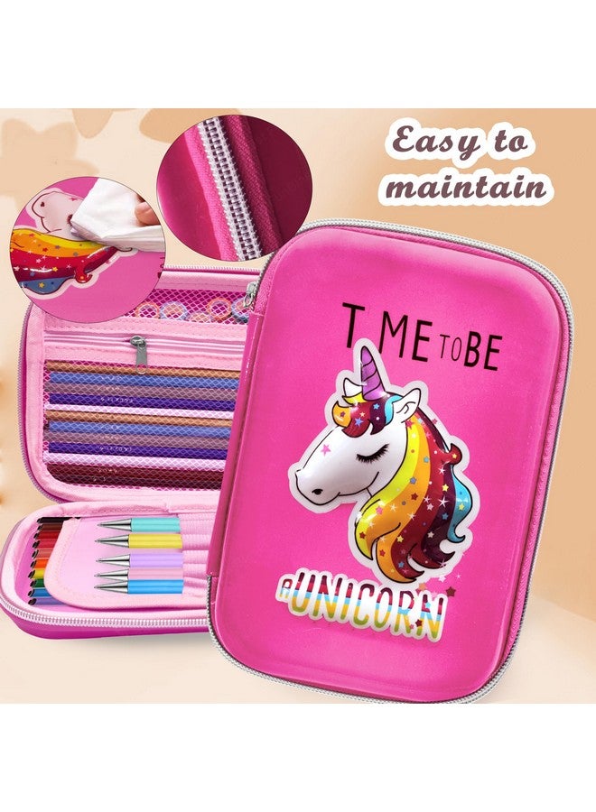 FunBlast Pencil Pouches for Girls Stylish, Unicorn Pencil Pouch for Girls - Pencil Pouches for Kids, Pencil Case for Girls, Multipurpose Zipper Pencil Case (Unicorn_Light Pink) - Image 5