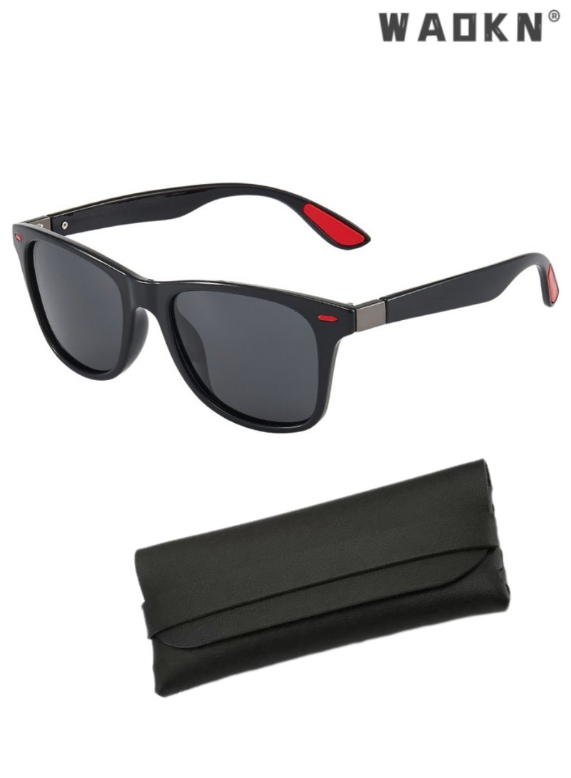 WAOKN Polarized Sports Sunglasses for Men Women, Classic Square Sun Glasses Driving Cycling Outdoor Lightweight Shades for Womens 100% UV400 Protection，for Summer Outdoor Beach Travel Camping - Image 1