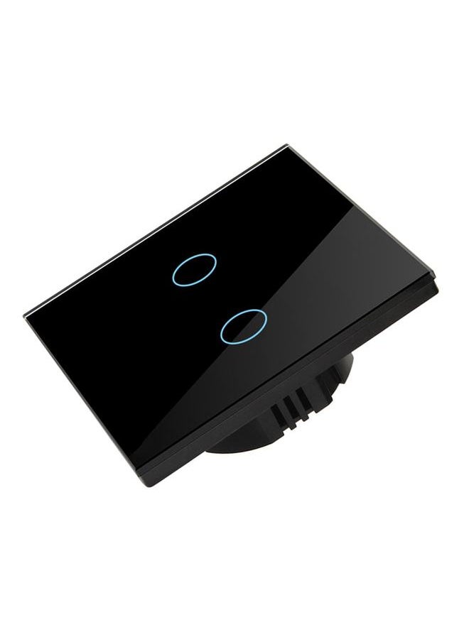 Thoraya Wifi Smart Switch Single Fire AC90 to 240V APP Touch Voice Control RF433 Frequency for Google Home for Tuya 2 Gang Black  - Image 2