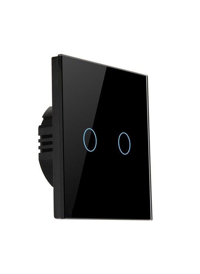 Thoraya Wifi Smart Switch Single Fire AC90 to 240V APP Touch Voice Control RF433 Frequency for Google Home for Tuya 2 Gang Black  - Image 4