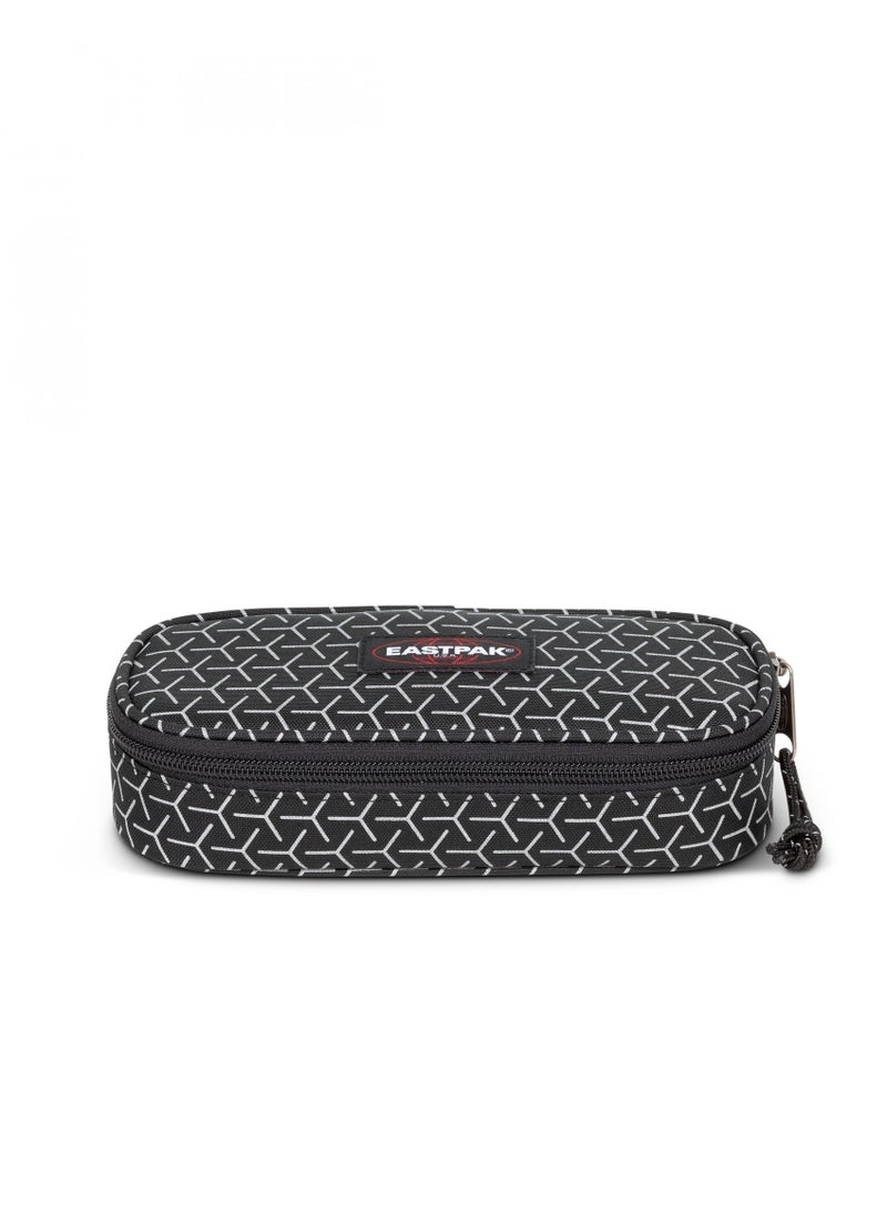 EASTPAK Oval Single Hard Pencil Case - Refleks Metal Black  - Image 1