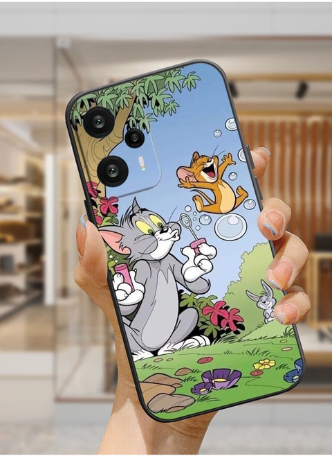 Protective Shockproof Case Cover For Xiaomi Redmi Note 12 Turbo Tom and Jerry Drawing