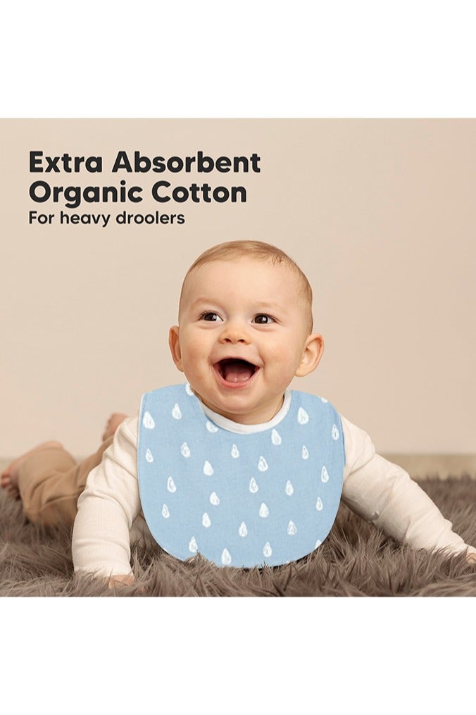 insular 6 Pack Dribble Bibs, Soft Cotton Baby Teething Bibs Waterproof Drool Bibs (Multicolour) - Image 5