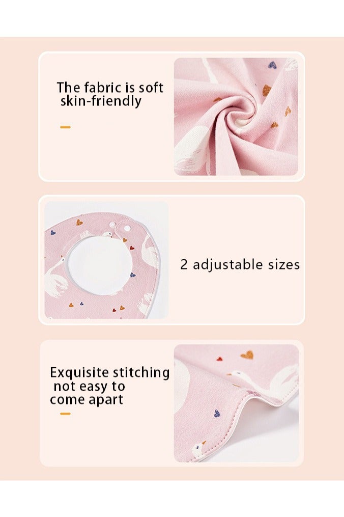 insular 6 Pack Dribble Bibs, Soft Cotton Baby Teething Bibs Waterproof Drool Bibs (Multicolour) - Image 4