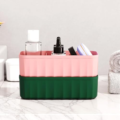 Kitchenwell 4 Pcs - Drawer Organiser for Underwear, Socks, Bras, Ties, Undergarments, and Scarves - Closet Storage Dividers for Household Use Wardrobe Storage Box (Multicolor), Plastic - Image 4