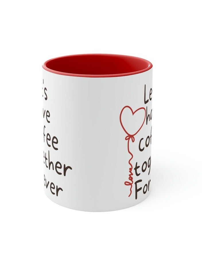RYN Let's Have Coffee Together Forever Mug, Coffee Lover Gifts, Unique Romantic Gifts For Him & Her - Image 4