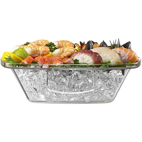 Prodyne Acrylic Flip Salad On Ice Bowl with Lid, 2pc Set, 10", Clear - Image 5