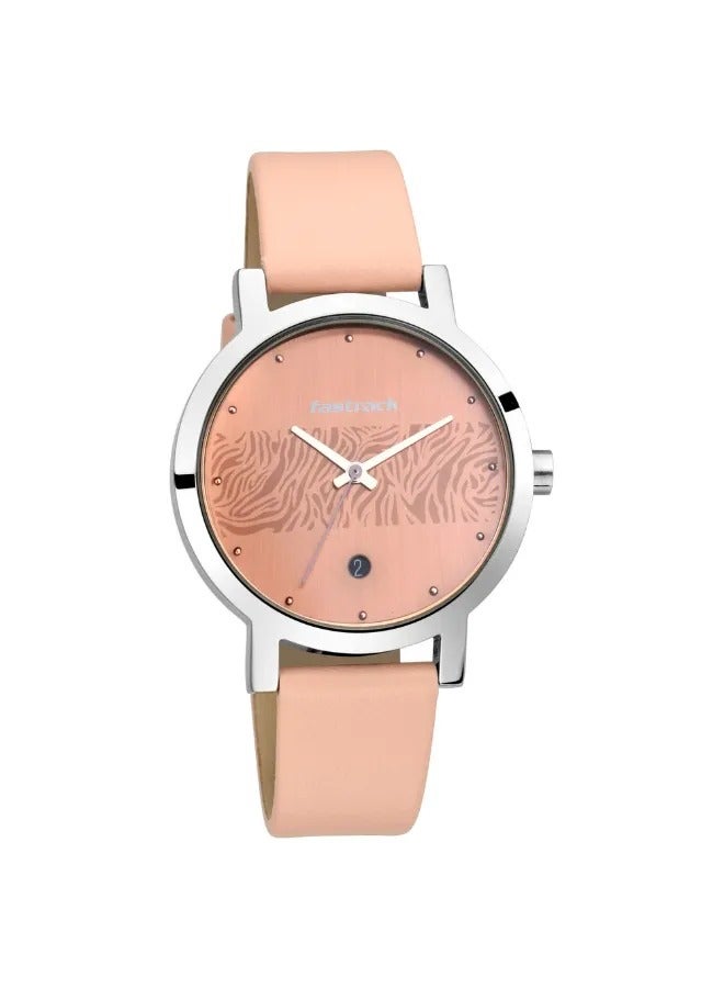 fastrack ساعة يد جلدية نسائية بتصميم دائري تناظري - 6222SL03 - 42.6 مم - Image 2