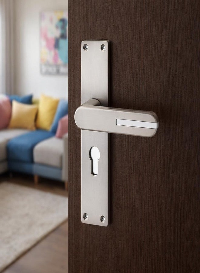 KI SHIELD MH 1001 Zinc 8 inch Mortise Door Handleset | 70mm 6 Lever Brass Cylindrical Lock Set Satin matt Finish | Heavy-Duty Door Locks for Home Main Door, Living Room,Bedroom, 2 Years Warranty - Image 4