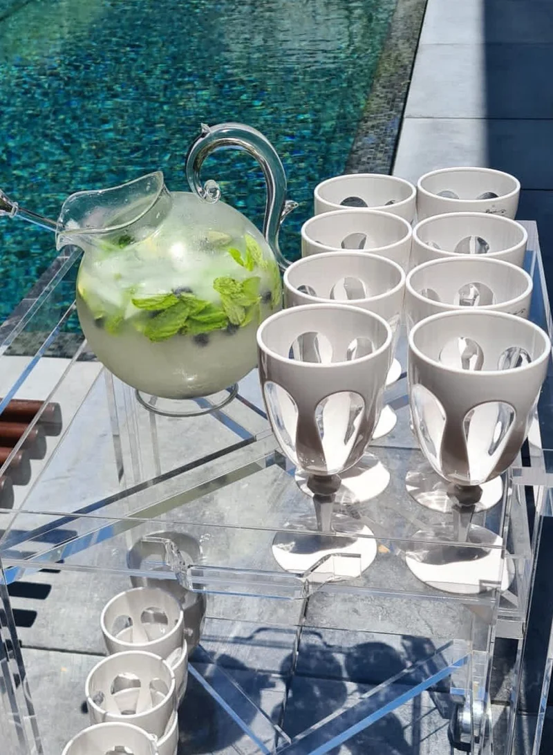 Baci milano Aqua Acrylic Pitcher 2.25 Lt- Clear