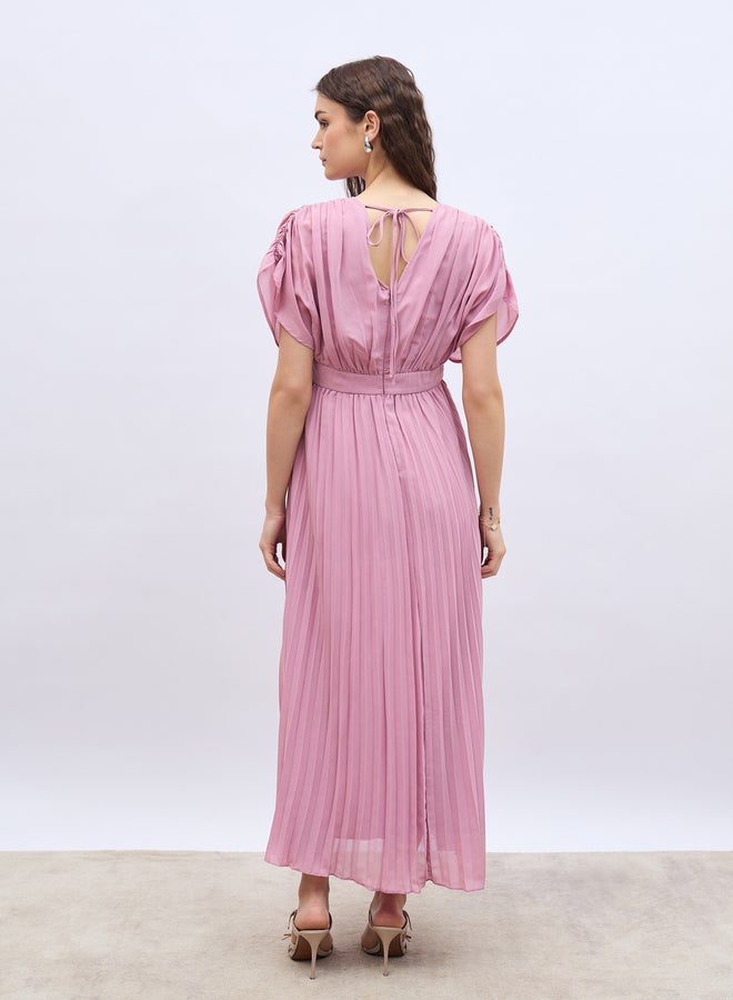 ستايلي فستان ماكسي بأكمام طويلة مكشكشة وخصر مطاطي - Image 5