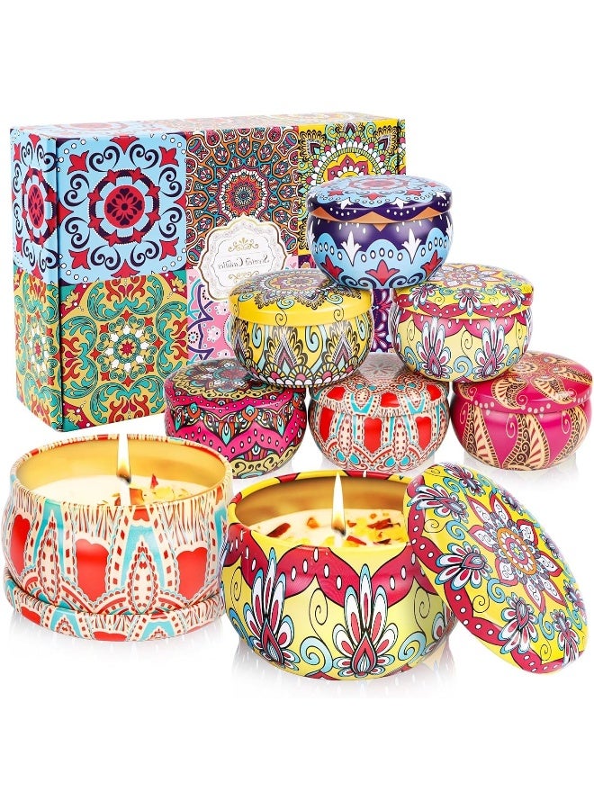 MOMENT طقم هدايا الشموع المعطرة 6 قطع، شمعة العلاج العطري، شموع معطرة للمنزل، مثالية لعيد الميلاد، عيد الشكر، عيد الأم، هدايا تخفيف التوتر للنساء - Image 1