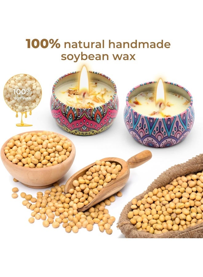 MOMENT طقم هدايا الشموع المعطرة 6 قطع، شمعة العلاج العطري، شموع معطرة للمنزل، مثالية لعيد الميلاد، عيد الشكر، عيد الأم، هدايا تخفيف التوتر للنساء - Image 2