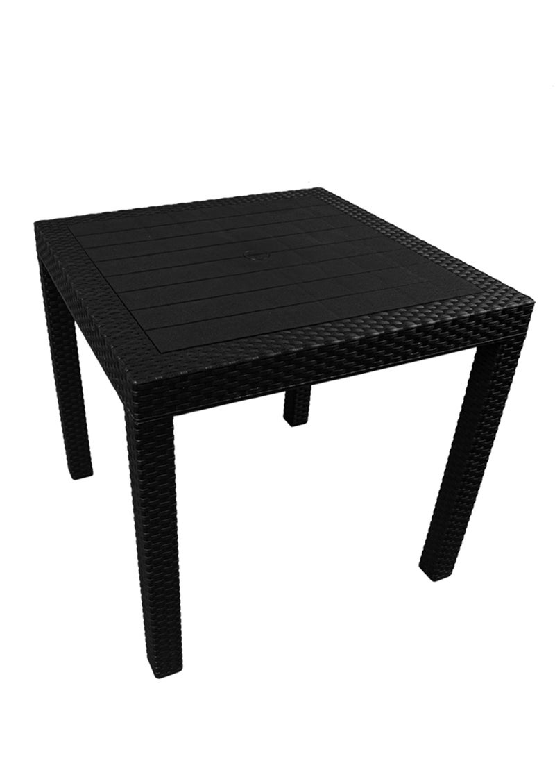 Concept home Dining Table Black Kitchen Dining Table 75*75cm Kitchen Table Plastic Coffee Table Tea Table Office Conference Pedestal Desk Small Modern Square Table for Living Room, Kitchen  - Image 2