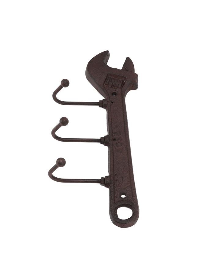 Thoraya Industrial Style Hook Innovative Wall Decorative Cast Iron Hooks Clothes Hanger Pendant for Bar Entryway Wrench Shape 24x10.5x4.5cm  - Image 4