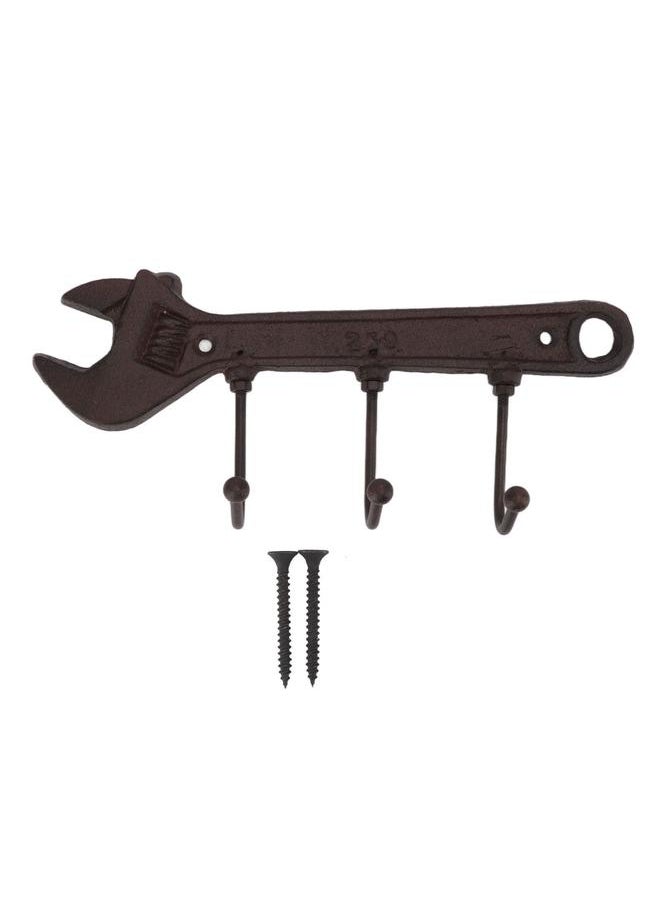 Thoraya Industrial Style Hook Innovative Wall Decorative Cast Iron Hooks Clothes Hanger Pendant for Bar Entryway Wrench Shape 24x10.5x4.5cm  - Image 1