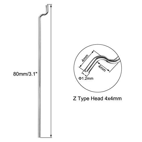 uxcell 1mm x 80mm (3.1 Inch) Steel Z Pull/Push Rods Parts for RC Airplane Plane Boat Replacement (Pack of 20) - Image 2