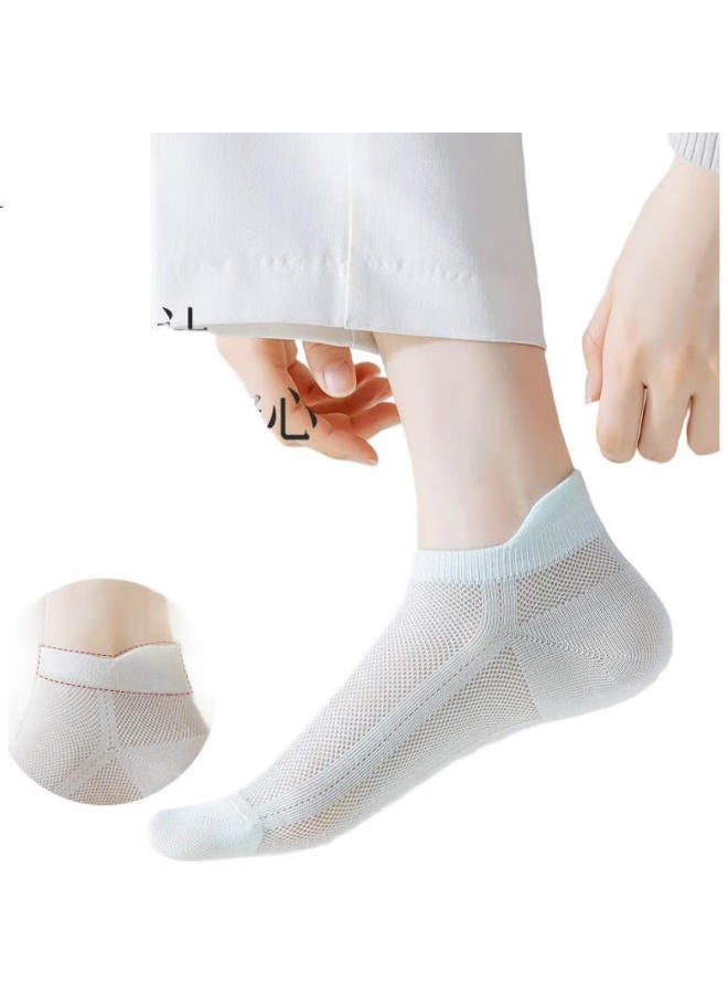 Yuzhaolin 10 Pairs Of Mesh Socks, Women'S Short Socks, Thin Spring And Summer Boat Socks, Non-Slip, No-Slip Heel, Breathable Sports Socks For Summer, Trendy - Image 2
