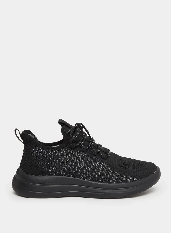 Take Two Take Two Textured Lace Up Sneakers