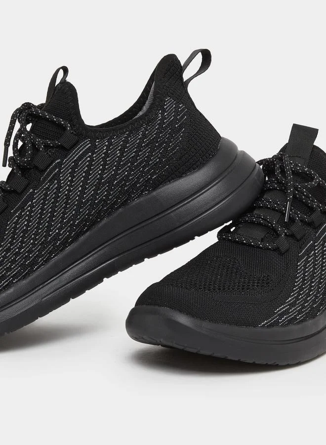 Take Two Take Two Textured Lace Up Sneakers