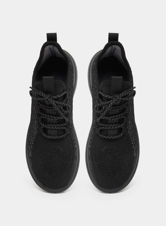 Take Two Take Two Textured Lace Up Sneakers