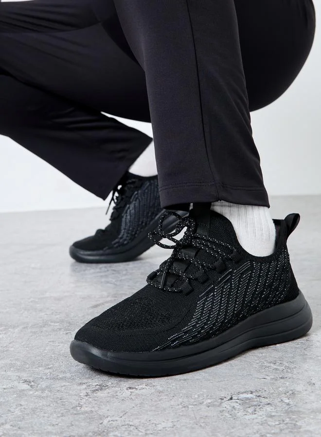 Take Two Take Two Textured Lace Up Sneakers