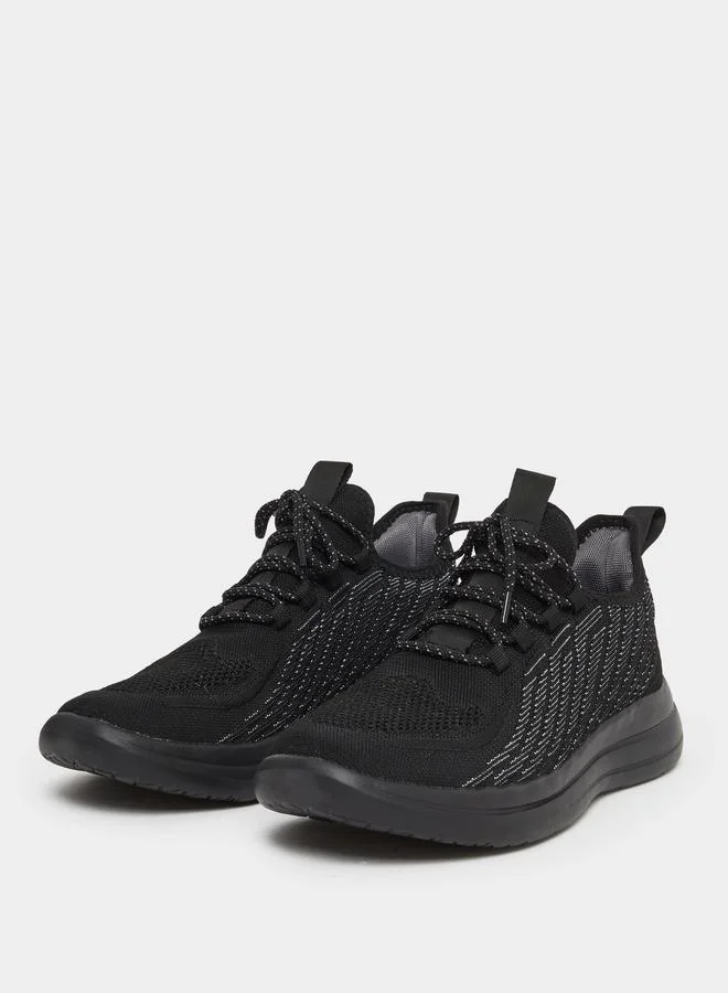Take Two Take Two Textured Lace Up Sneakers