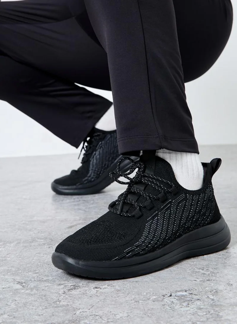 Take Two Styli Textured Lace Up Sneakers