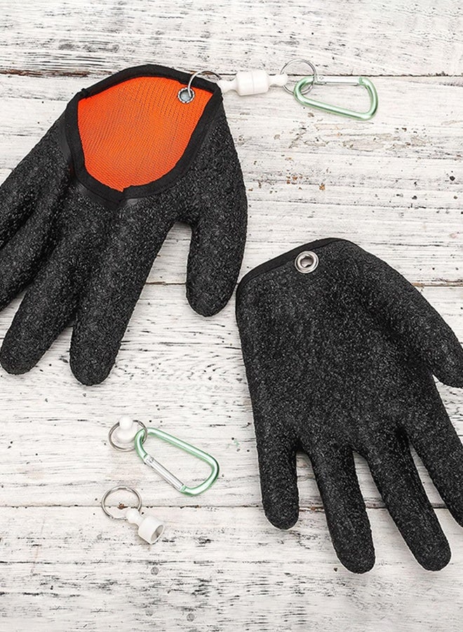 Sweet Life 2Pcs Fishing Gloves with Magnet Release - Professional Anti-Slip Catch Fish Gloves, Puncture Proof Ice Fishing Glove for Handling, Catching, Cleaning, Hunting, Fisherman Fishing Accessories - Image 3