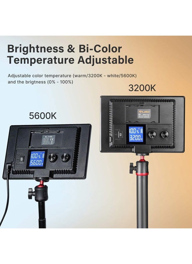 Ulanzi LED Key Light Desktop, Professional Streaming Studio Panel Dimmable Bi-Color LED Video Light with LCD Screen and 28" Extend Stand, 3200-5600K CRI>95 Photography Lighting for Live Broadcast  - Image 5