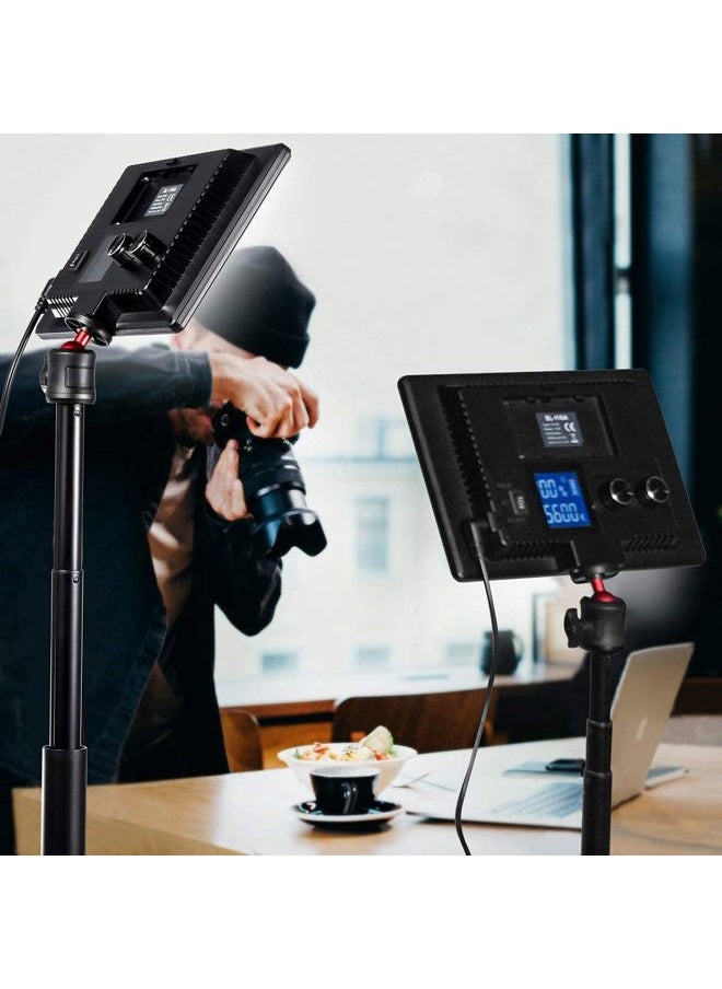 Ulanzi LED Key Light Desktop, Professional Streaming Studio Panel Dimmable Bi-Color LED Video Light with LCD Screen and 28" Extend Stand, 3200-5600K CRI>95 Photography Lighting for Live Broadcast  - Image 3