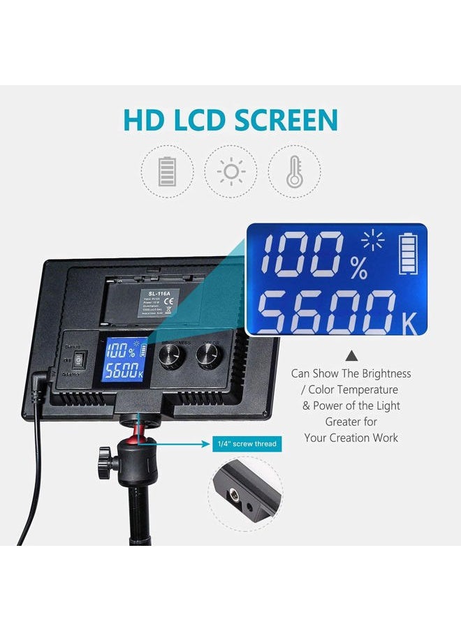 Ulanzi LED Key Light Desktop, Professional Streaming Studio Panel Dimmable Bi-Color LED Video Light with LCD Screen and 28" Extend Stand, 3200-5600K CRI>95 Photography Lighting for Live Broadcast  - Image 4